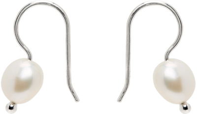 Sophie Buhai Silver South Sea Mermaid Earrings In White Pearl