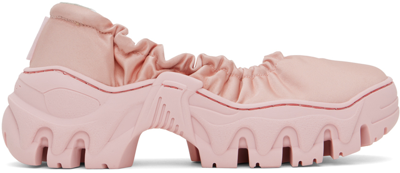 Rombaut Pink Boccaccio Ii Aura Ballerina Flats In Pink Satin