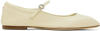 Aeyde 10mm Uma Leather Flats In Cream