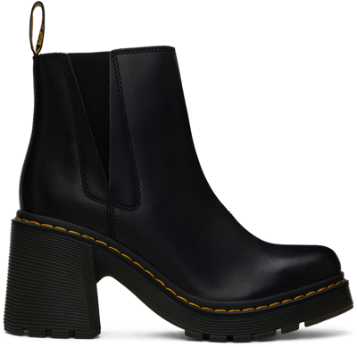Dr. Martens Damen Spence Leder Chelsea-stiefel Mit Absatz In Nero