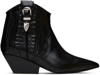 TOGA BLACK POLIDO ANKLE BOOTS