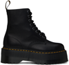 DR. MARTENS' BLACK 1460 PASCAL MAX LEATHER PLATFORM BOOTS