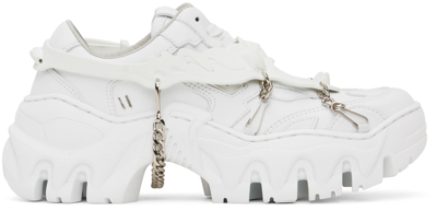 Rombaut White Boccaccio Ii Harness Trainers In White Future Leather