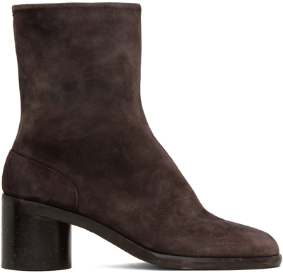 Maison Margiela Brown Tabi Boots In T2154 Dark Brown