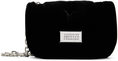 Maison Margiela Black Small Glam Slam Bag In Animal Print