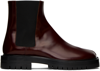 MAISON MARGIELA BURGUNDY TABI COUNTY CHELSEA BOOTS