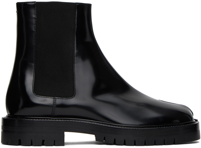 Maison Margiela Black Tabi County Chelsea Boots In H8396 Black