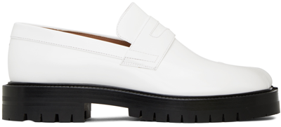 MAISON MARGIELA WHITE TABI COUNTY LOAFERS