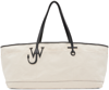 JW ANDERSON OFF-WHITE STRETCH ANCHOR CANVAS TOTE