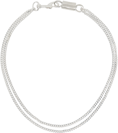Martine Ali Silver Simple Spring Necklace