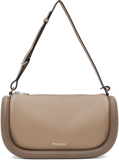 Jw Anderson Bumper-15 Leather Crossbody Bag In Taupe 190