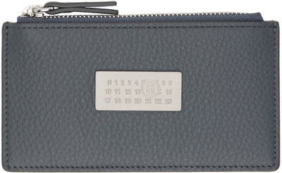 Mm6 Maison Margiela Grey Numeric Wallet In T5170 Black Plum