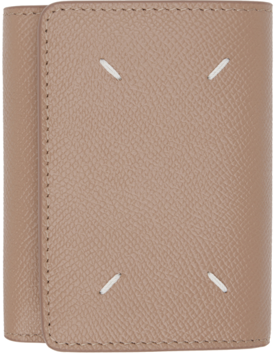 Maison Margiela Beige Four Stitches Wallet In T2070 Biche