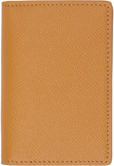 Maison Margiela Orange Four Stitches Card Holder In T2336 Mustard