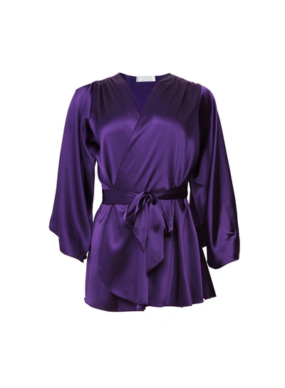 Fleur Du Mal Angel Sleeve Robe In Açaí