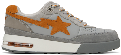 Bape Gray & Orange Road Sta #1 M2 Sneakers