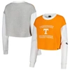 HYPE AND VICE HYPE AND VICE TENNESSEE ORANGE TENNESSEE VOLUNTEERS COLORBLOCK ROOKIE CREW PULLOVER SWEATSHIRT