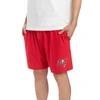 CONCEPTS SPORT CONCEPTS SPORT RED TAMPA BAY BUCCANEERS GAUGE JAM TWO-PACK SHORTS SET
