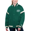 STARTER STARTER GREEN NEW YORK JETS TOURNAMENT FULL-SNAP VARSITY JACKET