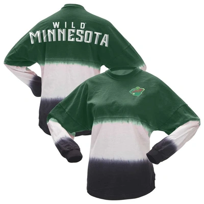 Spirit Jersey Fanatics Branded Green/black Minnesota Wild Ombre Long Sleeve T-shirt In Green,black