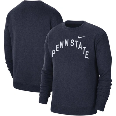 Nike Penn State  Men's College Crew-neck Sweatshirt In Blue