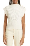 VERONICA BEARD HOLTON LAMBSWOOL CAP SLEEVE SWEATER