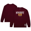 MITCHELL & NESS MITCHELL & NESS RED NEW JERSEY NETS HARDWOOD CLASSICS IVY LEAGUE LONG SLEEVE T-SHIRT