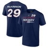 FANATICS FANATICS BRANDED NATHAN MACKINNON NAVY COLORADO AVALANCHE AUTHENTIC PRO PRIME NAME & NUMBER T-SHIRT