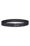 Tom Ford Reversible Logo Leather Belt In Black