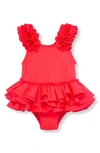 HABITUAL TIERED RUFFLE SKIRTED ONE-PIECE SWIMSUIT