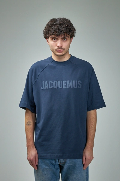 Jacquemus Le Tshirt Typo In Blue