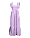 Angela Mele Milano Woman Maxi Dress Light Purple Size Xs Cotton, Elastane