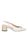 Pollini Woman Pumps Off White Size 11 Leather