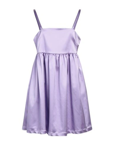 Semicouture Woman Mini Dress Light Purple Size 6 Acetate, Polyamide, Elastane
