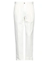 Incotex Man Pants Off White Size 31 Linen, Cotton