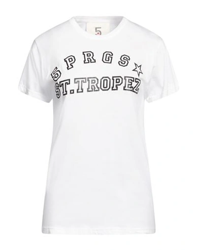 5 Progress Woman T-shirt White Size M Cotton