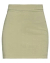 Blossom Woman Mini Skirt Sage Green Size S Rayon, Polyester In Sage Green