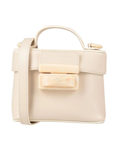 Gia Rhw Gia / Rhw Woman Cross-body Bag Ivory Size - Soft Leather In White