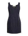 Cristinaeffe Woman Mini Dress Navy Blue Size L Polyester, Elastane