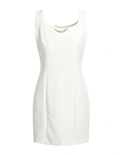 Cristinaeffe Woman Mini Dress White Size M Polyester, Elastane