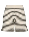 MAURO GRIFONI GRIFONI WOMAN SHORTS & BERMUDA SHORTS OFF WHITE SIZE 8 COTTON