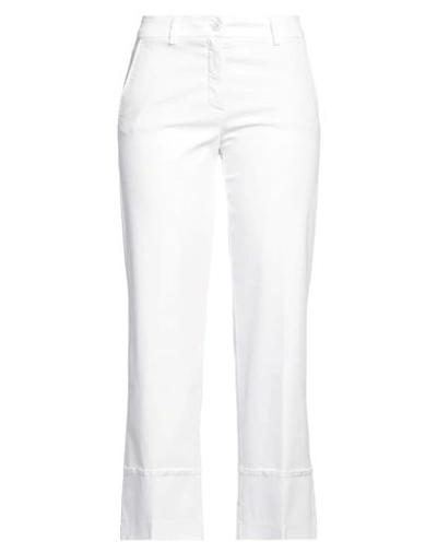 Seductive Woman Pants White Size 4 Lyocell, Cotton, Elastane