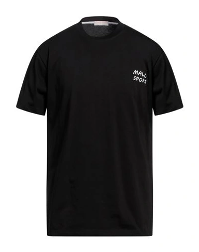 Malo Sport Man T-shirt Black Size Xxl Cotton In Black