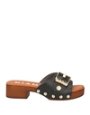 Kianid Woman Sandals Black Size 10 Textile Fibers In Black
