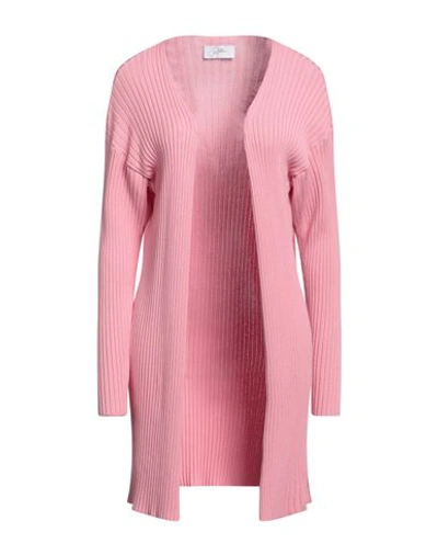 Soallure Woman Cardigan Pink Size S Viscose, Pbt - Polybutylene Terephthalate