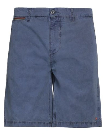 Sundek Man Shorts & Bermuda Shorts Navy Blue Size 32 Cotton