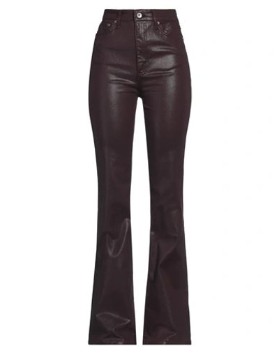 Rag & Bone Woman Jeans Deep Purple Size 32 Cotton, Polyester, Elastane