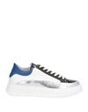 Geneve Woman Sneakers Black Size 8 Soft Leather, Textile Fibers In Black
