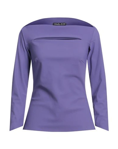 Chiara Boni La Petite Robe Woman T-shirt Purple Size 4 Polyamide, Elastane
