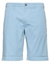 40weft Man Shorts & Bermuda Shorts Sky Blue Size 28 Cotton